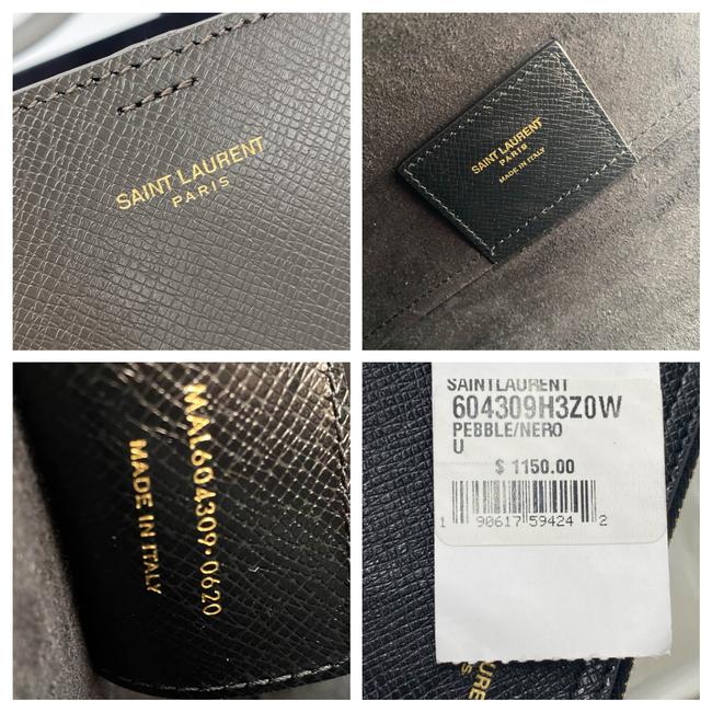 Saint Laurent Monogram Medium Shopping Bouclé Grey Leather Tote - photo 12