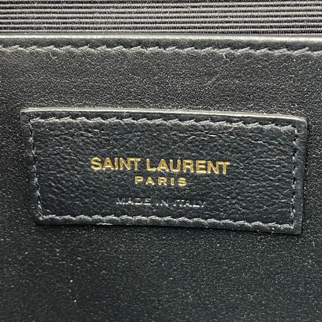 Saint Laurent Monogram Kate Ghw Grain De Poudre Small Satchel Black Leather Shoulder Bag - photo 12