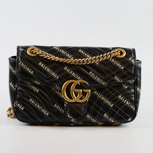 Gucci x Balenciaga The Hacker Project Small GG Marmont Matelasse Bag Black - photo 2