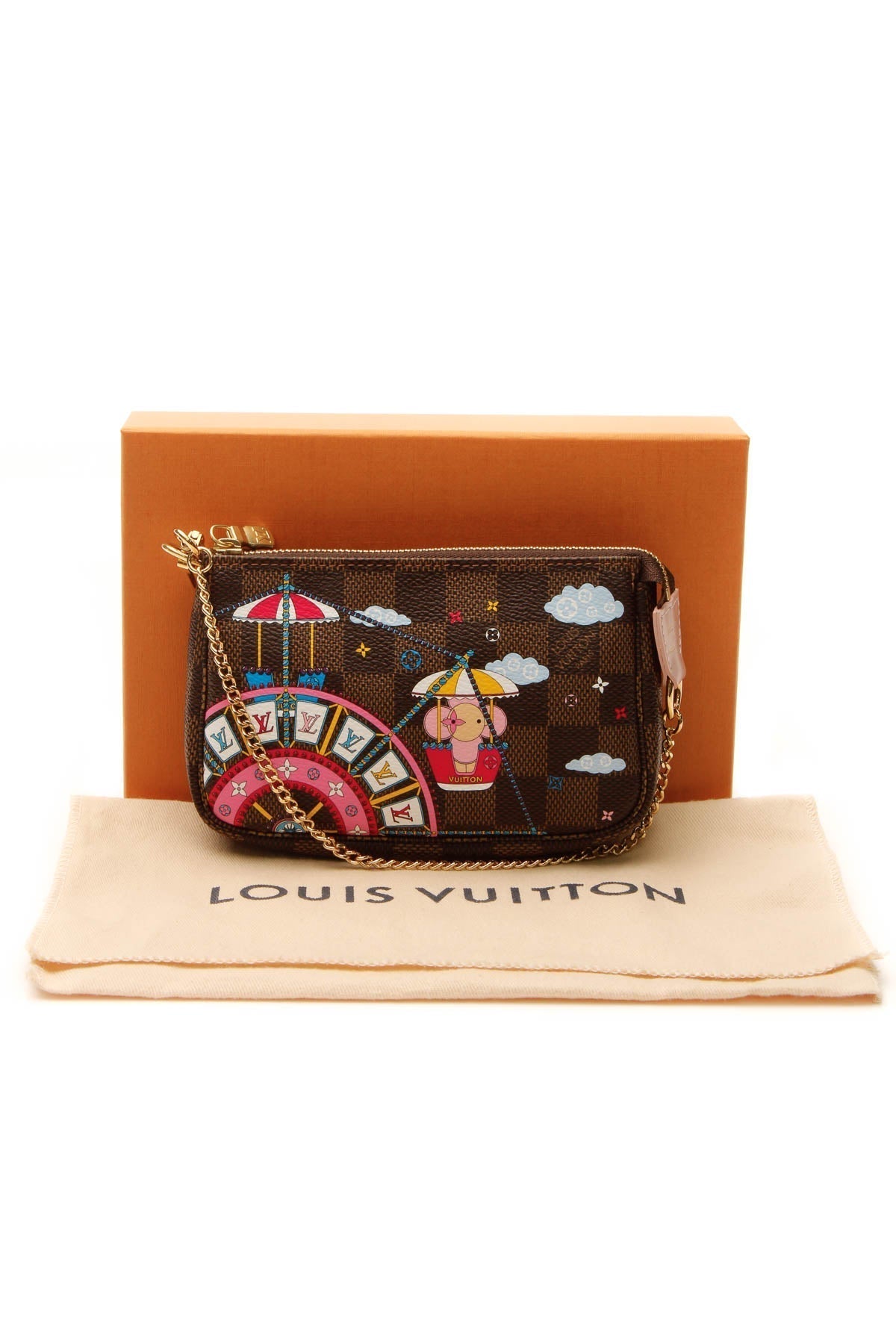 Christmas 2020 Mini Pochette Accessories - Damier Ebene - image 9