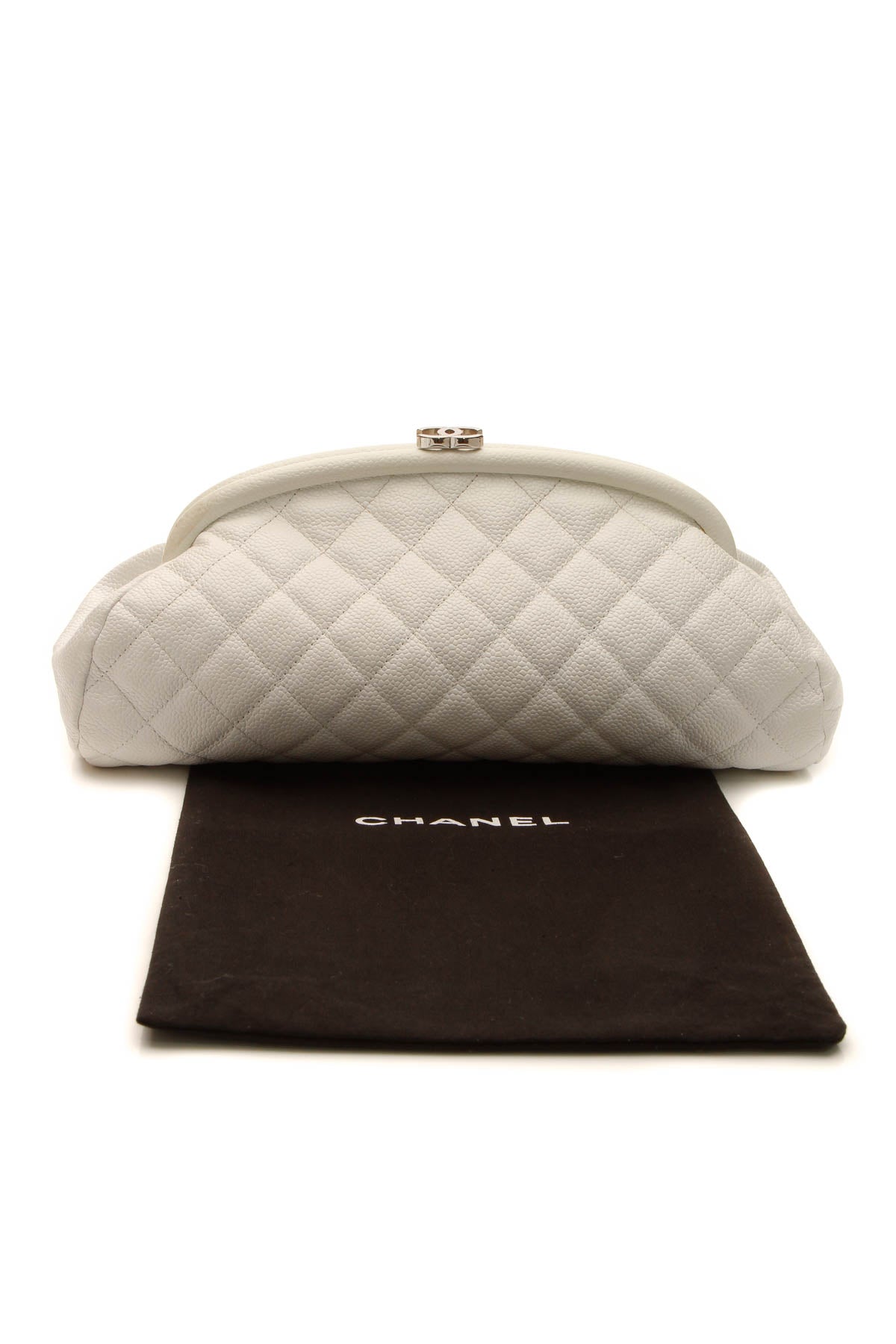 Quilted Timeless Clutch Bag - White - image 11