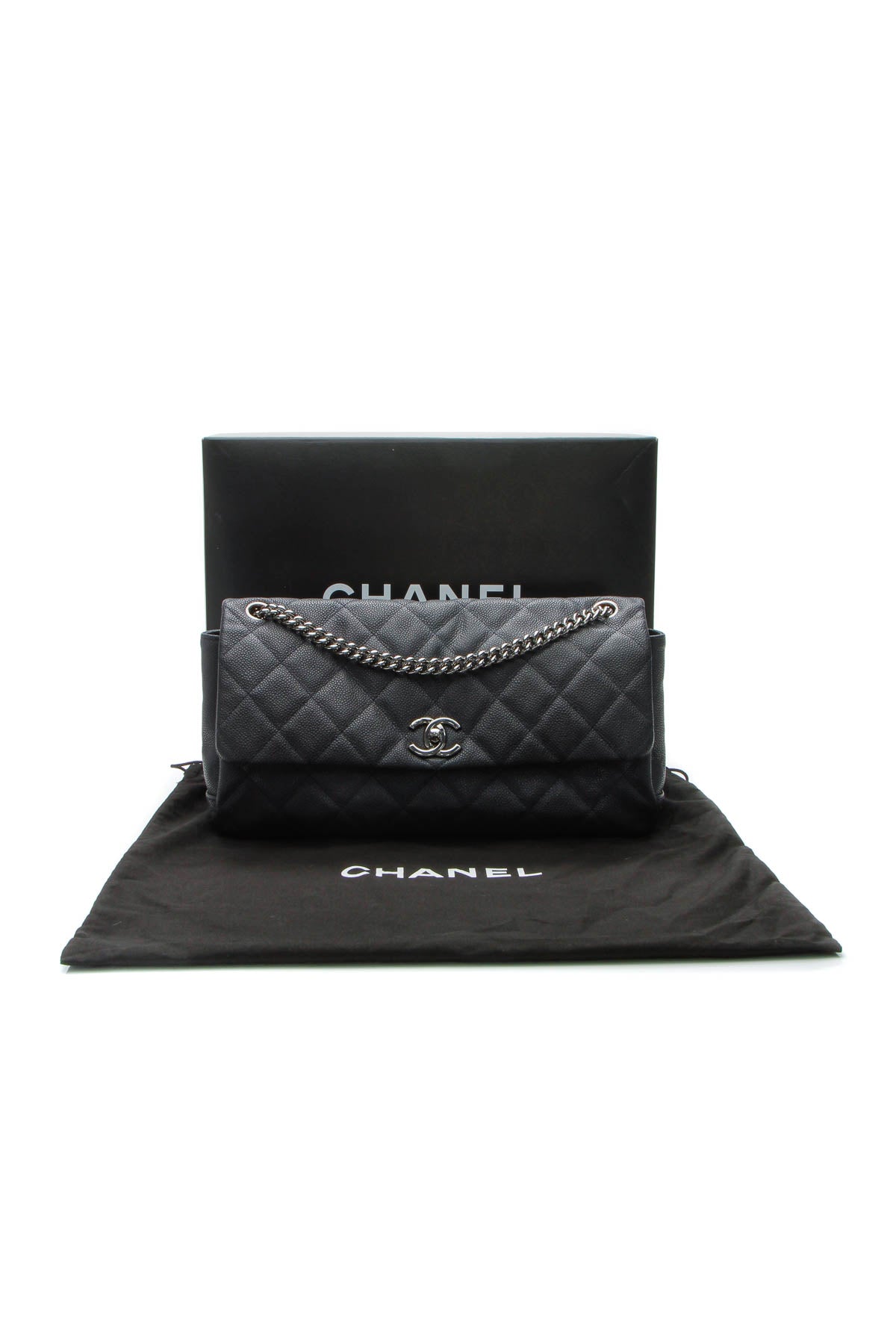 Accordion Flap Bag - Navy - image 12
