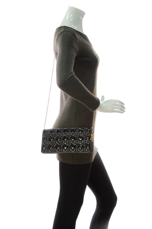Cannage Lady Dior Clutch Bag - Black - image 2