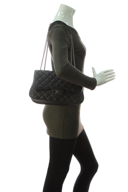 Accordion Flap Bag - Black - image 2