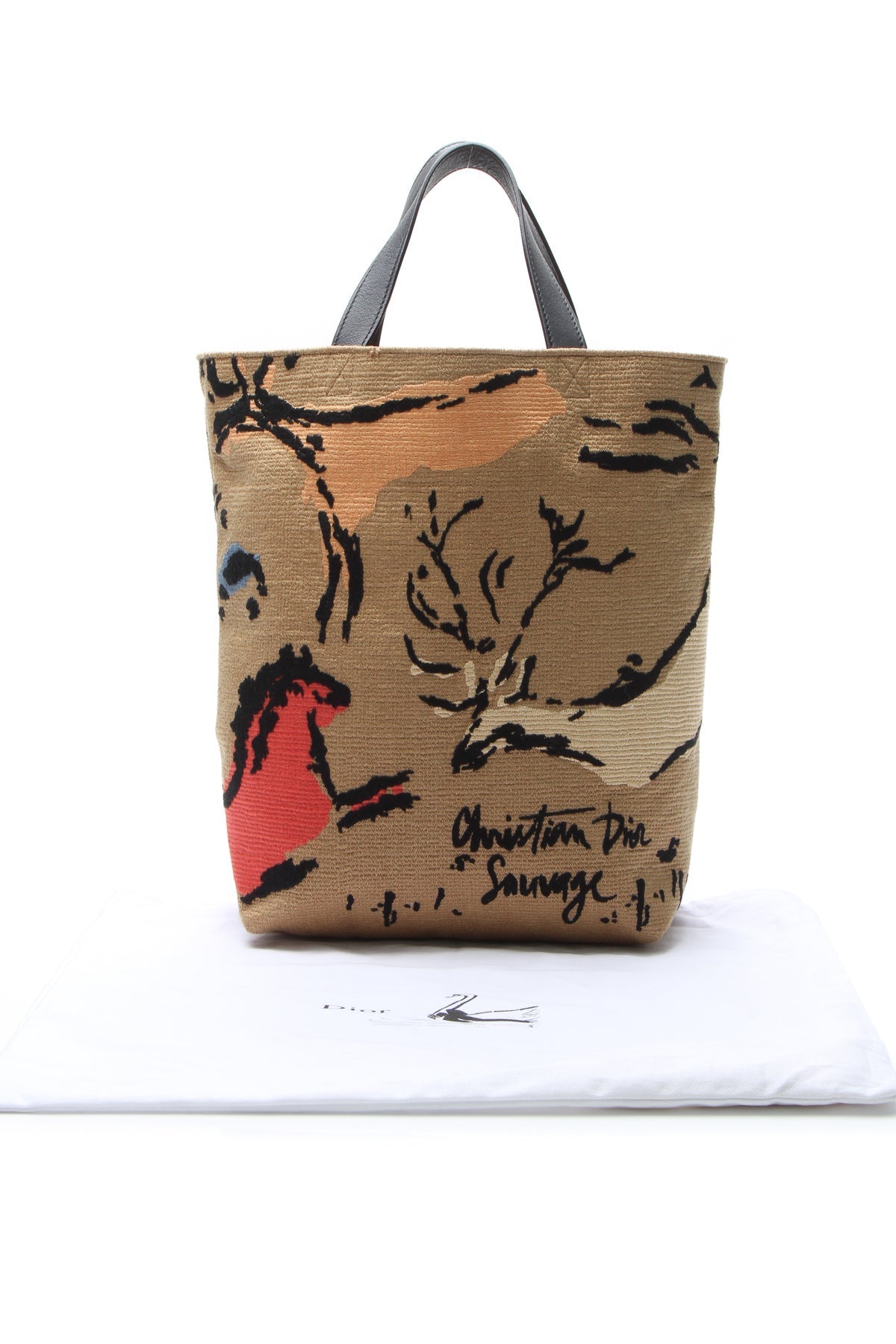 Embroidered Sauvage Tote Bag - Brown - image 10