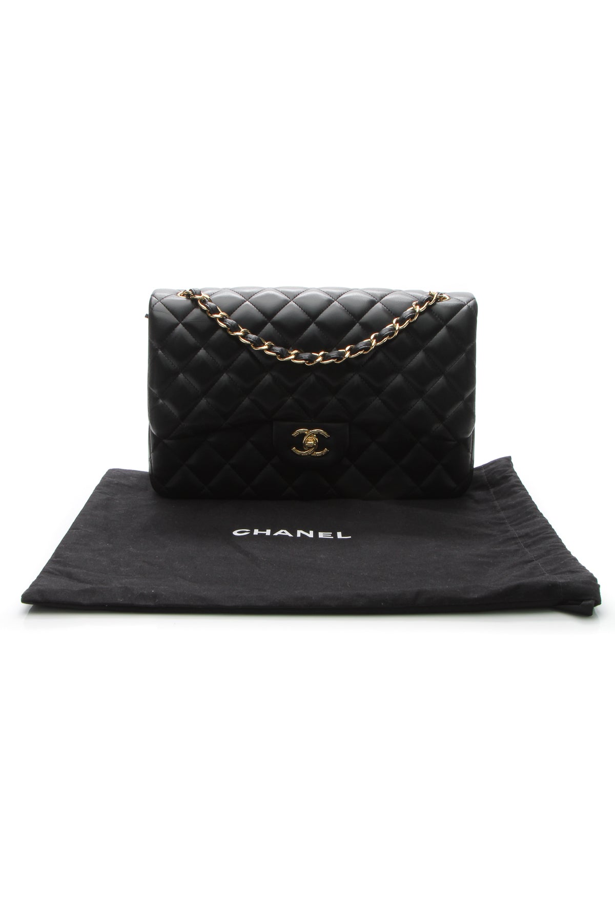 Classic Jumbo Double Flap Bag - Black - image 10