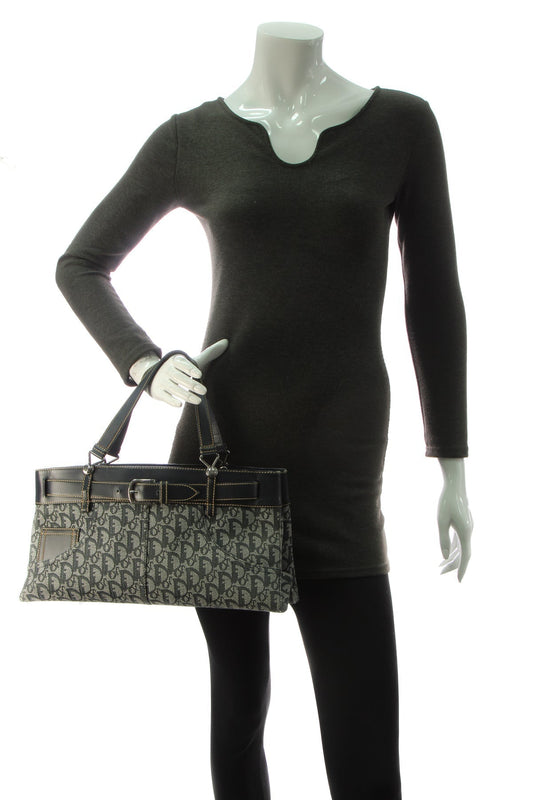 Vintage Trotter Horizontal Tote Bag - Navy - image 2