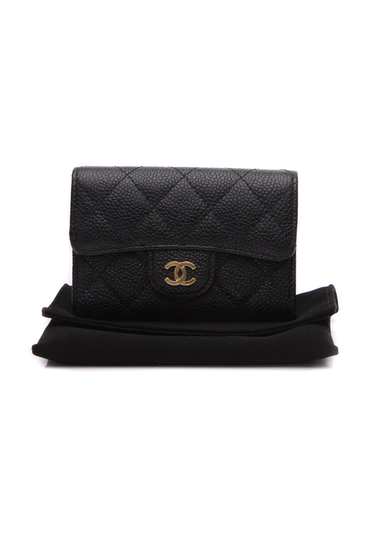 Quilted Classic Flap Card Holder - Black - image 6