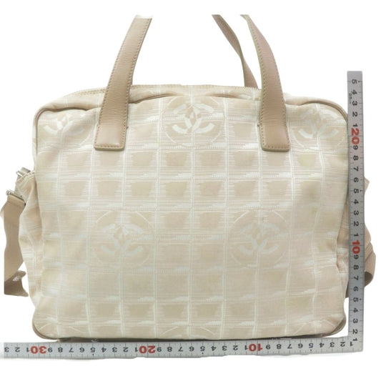 Chanel Travel Line Hand Bag Beige - image 2