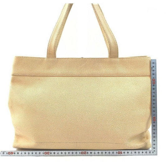 Chanel Tote Bag Beige Leather - photo 2