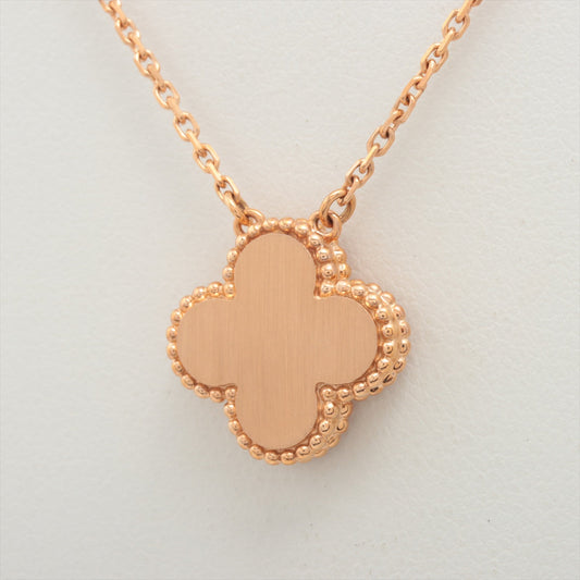 Van Cleef & Arpels Vintage Alhambra Pink Porcelain Sable diamond Necklace - photo 2