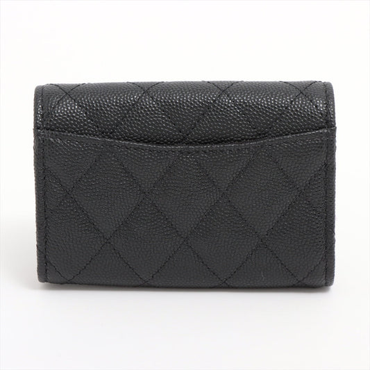 Chanel 5 Ring Caviar Black Key Case - photo 2
