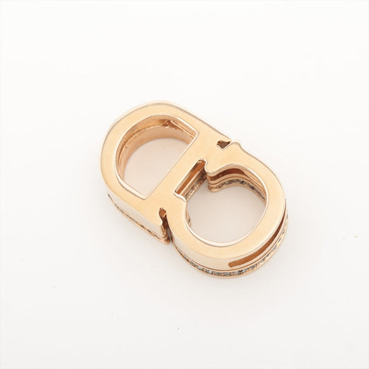 DIOR CD Logo Rhinestone Gold Scarf Ring - photo 2