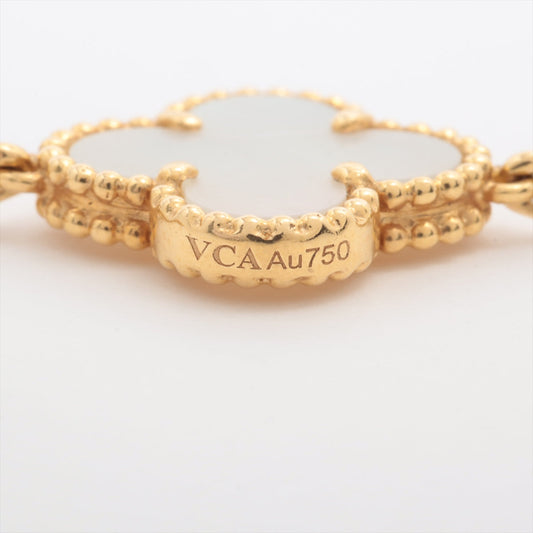 ITEM 18 - Van Cleef & Arpels Vintage Alhambra 5 Motif Mother of Pearl MOP Bracelet - photo 2