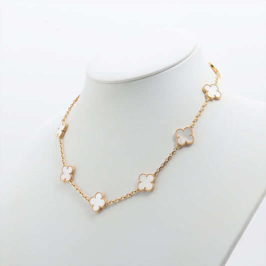 Van Cleef & Arpels Vintage Alhambra 10 Motif Mother of Pearls MOP Necklace - photo 2