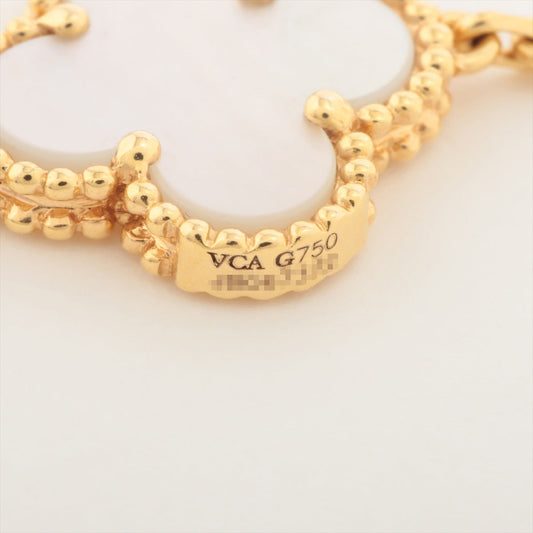 Van Cleef & Arpels Vintage Alhambra 5 Motif Mother of Pearl MOP Bracelet - photo 2