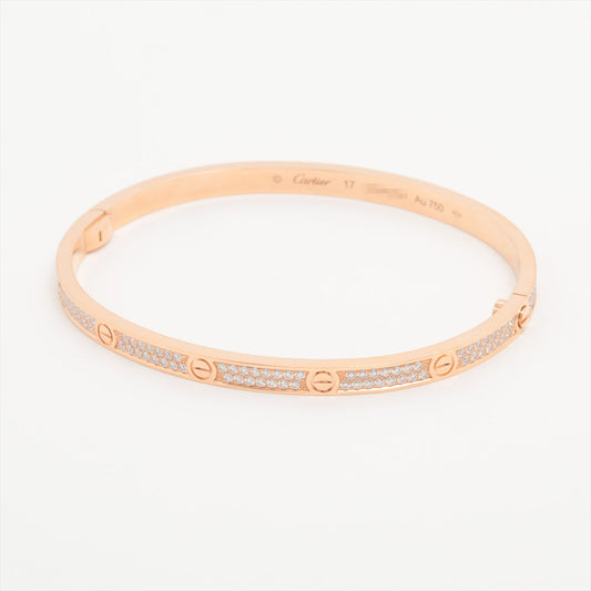 Cartier Love SM Pave Diamond Size 17 Pink Gold Bracelet 2022 - photo 2