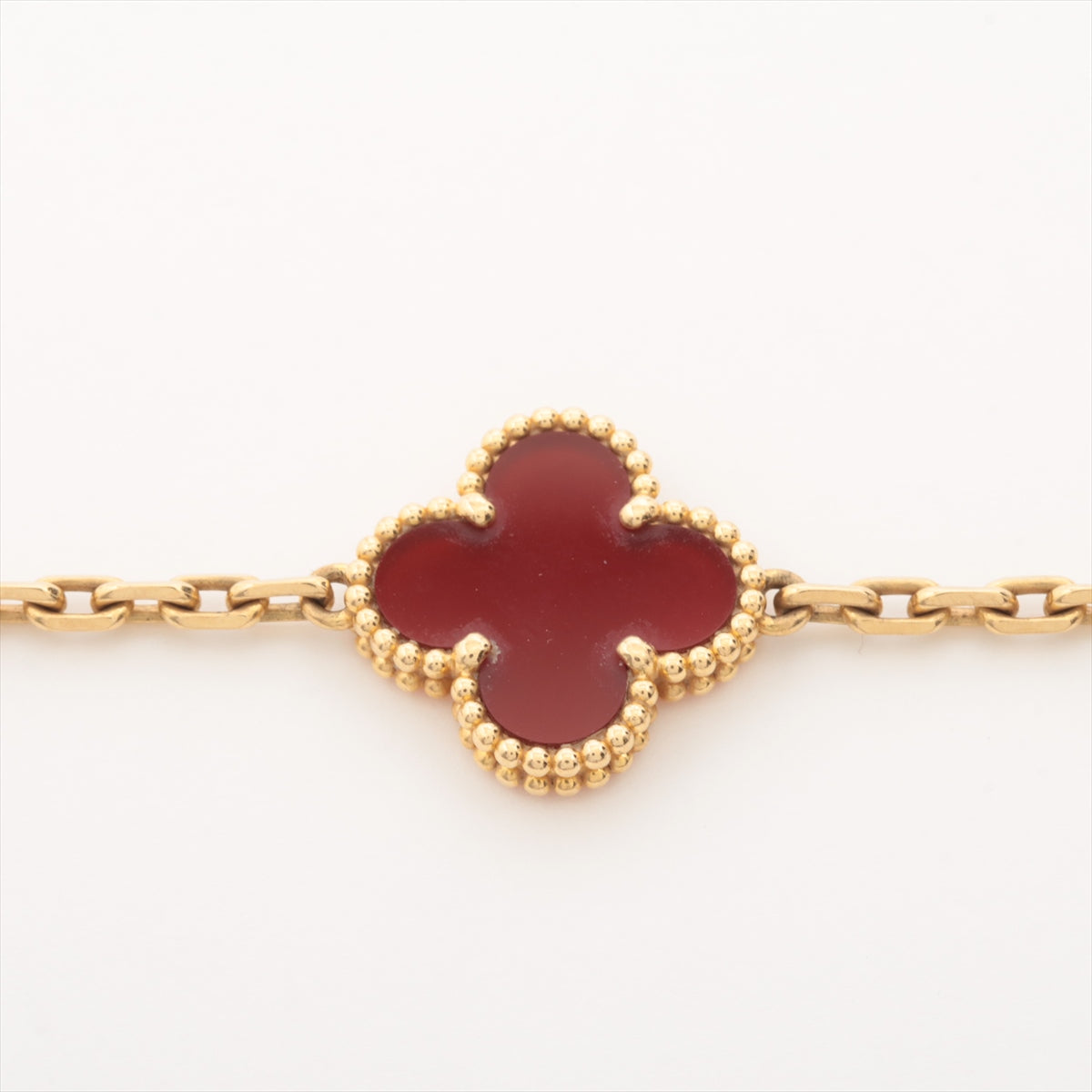 Van Cleef & Arpels Vintage Alhambra 5 Motifs Carnelian Bracelet - photo 5