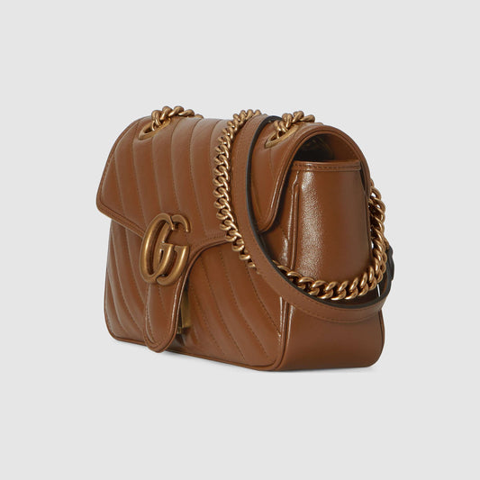 GG Marmont small matelassé shoulder bag Brown leather - image 2
