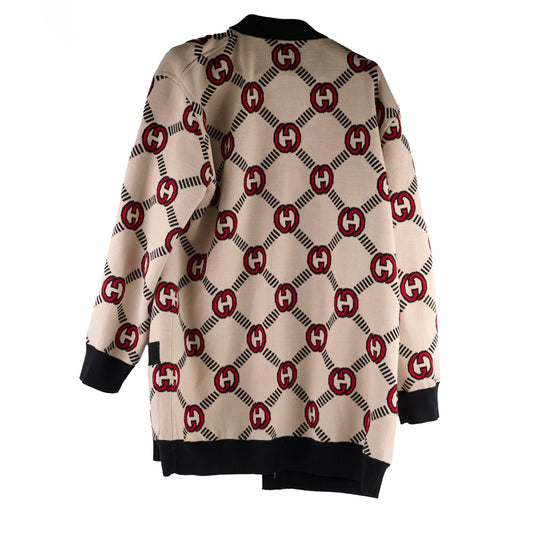 Gucci Reversible GG wool jacquard cardigan Black/Beige - photo 2