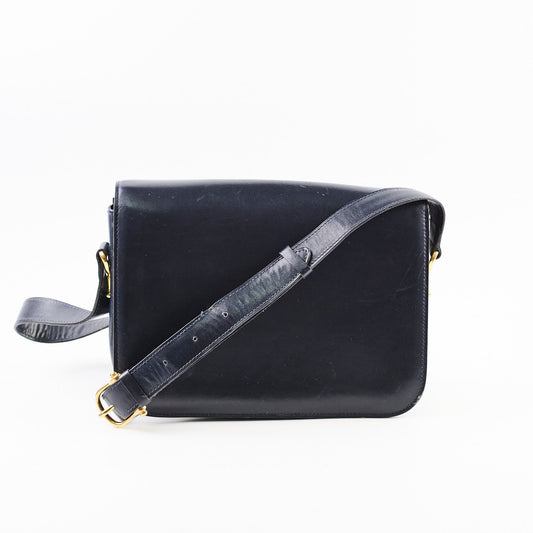 Celine Vintage Navy Horse and Carriage Shoulder Bag - photo 2