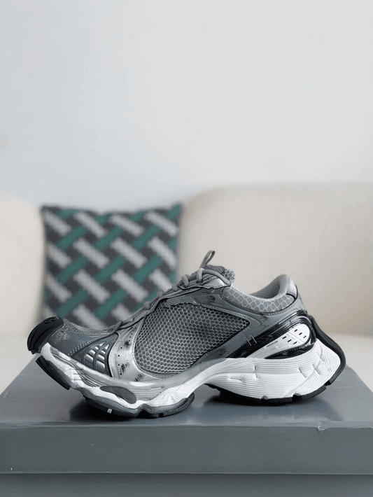 Balenciaga Men's Stapler Sneaker in Grey/ Silver/ Black/ White - image 2