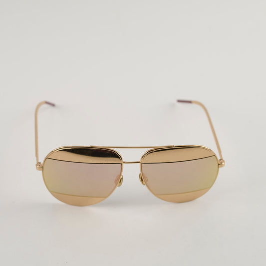 Christian Dior Split Aviator Sunnies Gold/Pink - photo 2