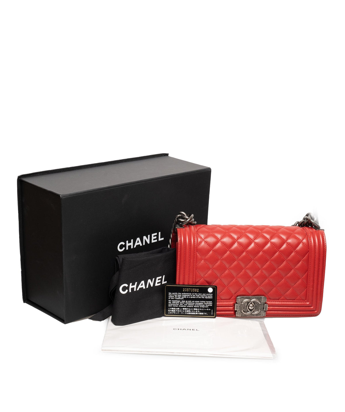 Chanel Red New Medium Boy Bag - ADL1302 - photo 11