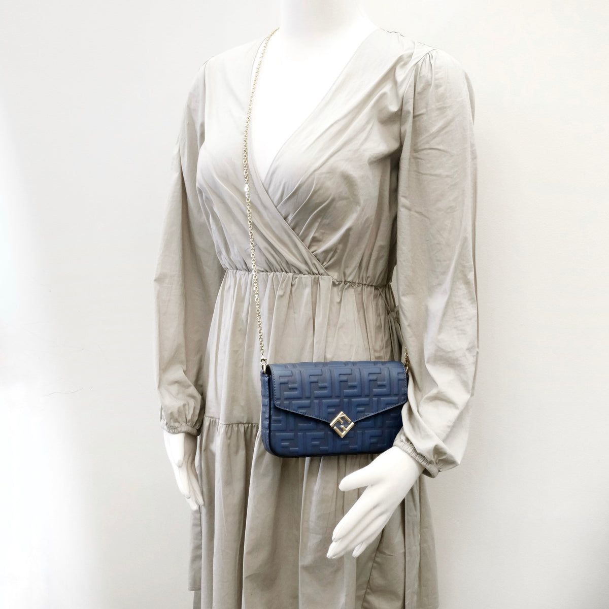 Fendi Blue FF Chain Crossbody - photo 18