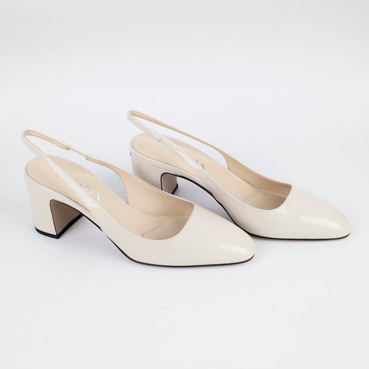 Prada Kitten Heels Patent Ivory/Beige - Size 36 - photo 2