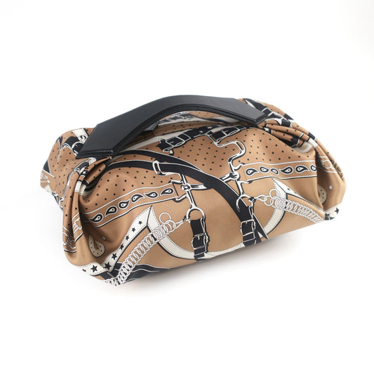 Hermes Balusoie Silk Bag Biscuit/Noir - photo 2