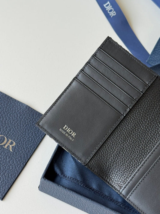 Dior Saddle Passport Cover Black Grained Calfskin Marquetry and Black Dior Oblique Jacquard - image 2