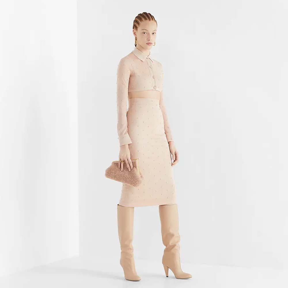 Fendi First Small Pink Sheepskin Bag - photo 6