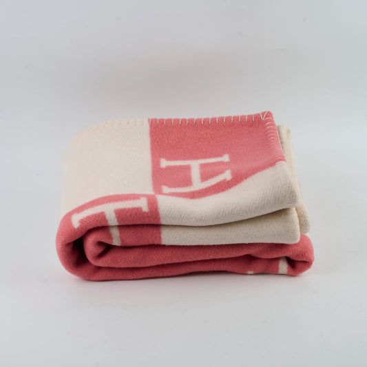 Hermes Avalon Baby Blanket Pink White - photo 2