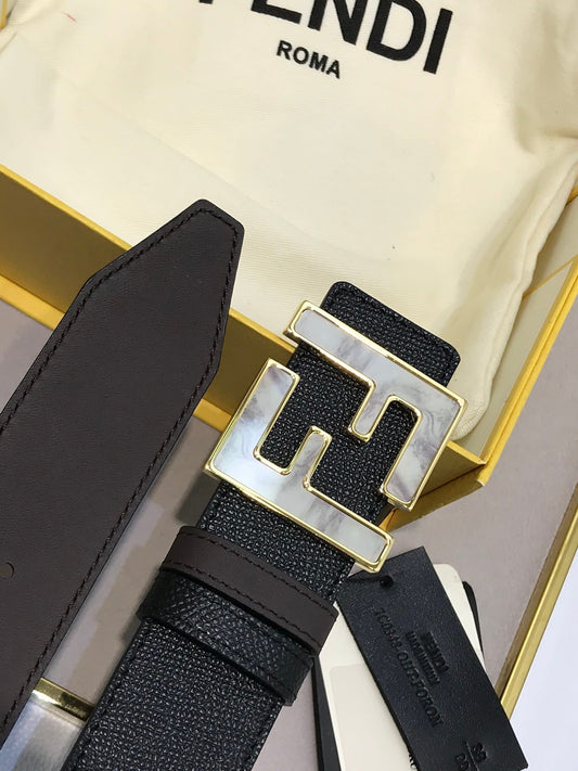 Fendi Reversible FF Buckle Belt Black Saffiano and Brown Leather 38mm - photo 2