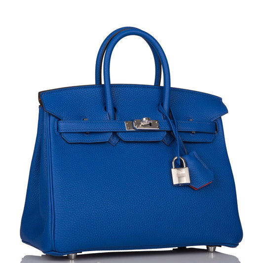 Hermès Birkin 25 Bleu Royal Verso Togo Palladium Hardware - photo 2