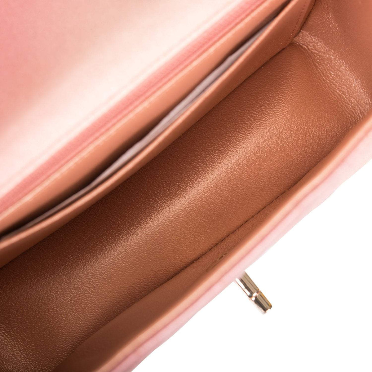 Chanel Mini Rectangular Flap Bag Pink Ombre Metallic Lambskin Light Gold Hardware - photo 9