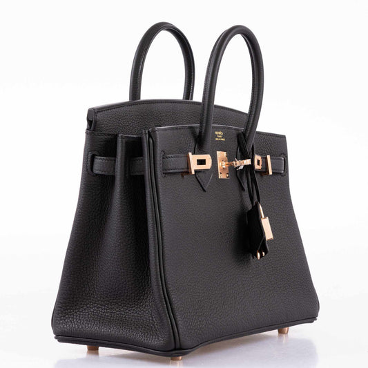 Hermès Birkin 25 Black Togo leather Rose Gold Hardware - 2021, Z - photo 2