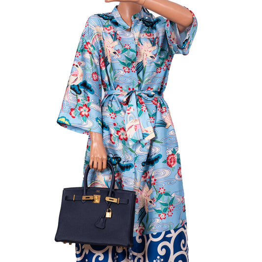 Hermès Birkin 30 Bleu (Blue) Nuit Togo with Gold Hardware - 2021, Z - photo 2