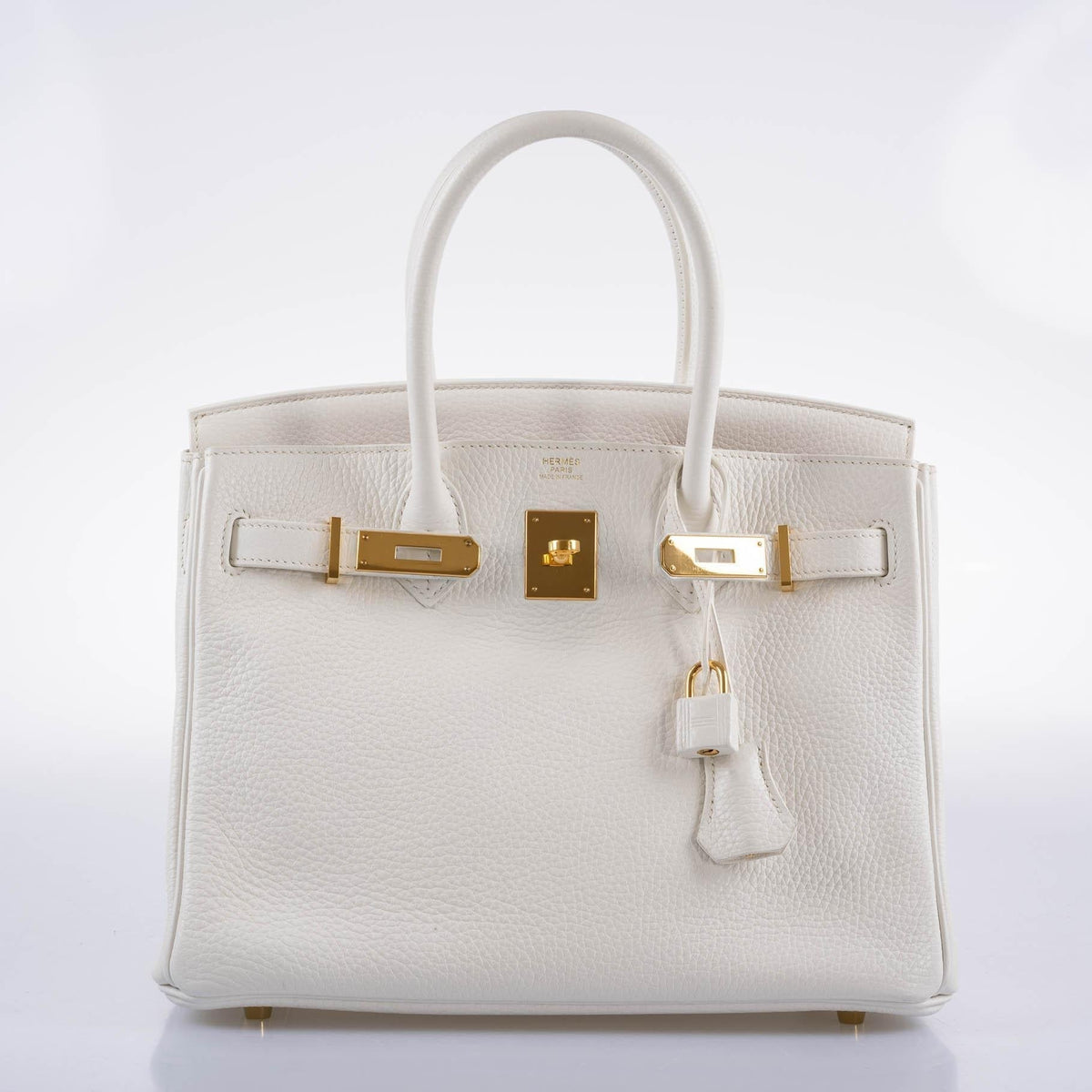 Hermes Birkin 30 White Clemence with Gold Hardware - 2016, X - image 9