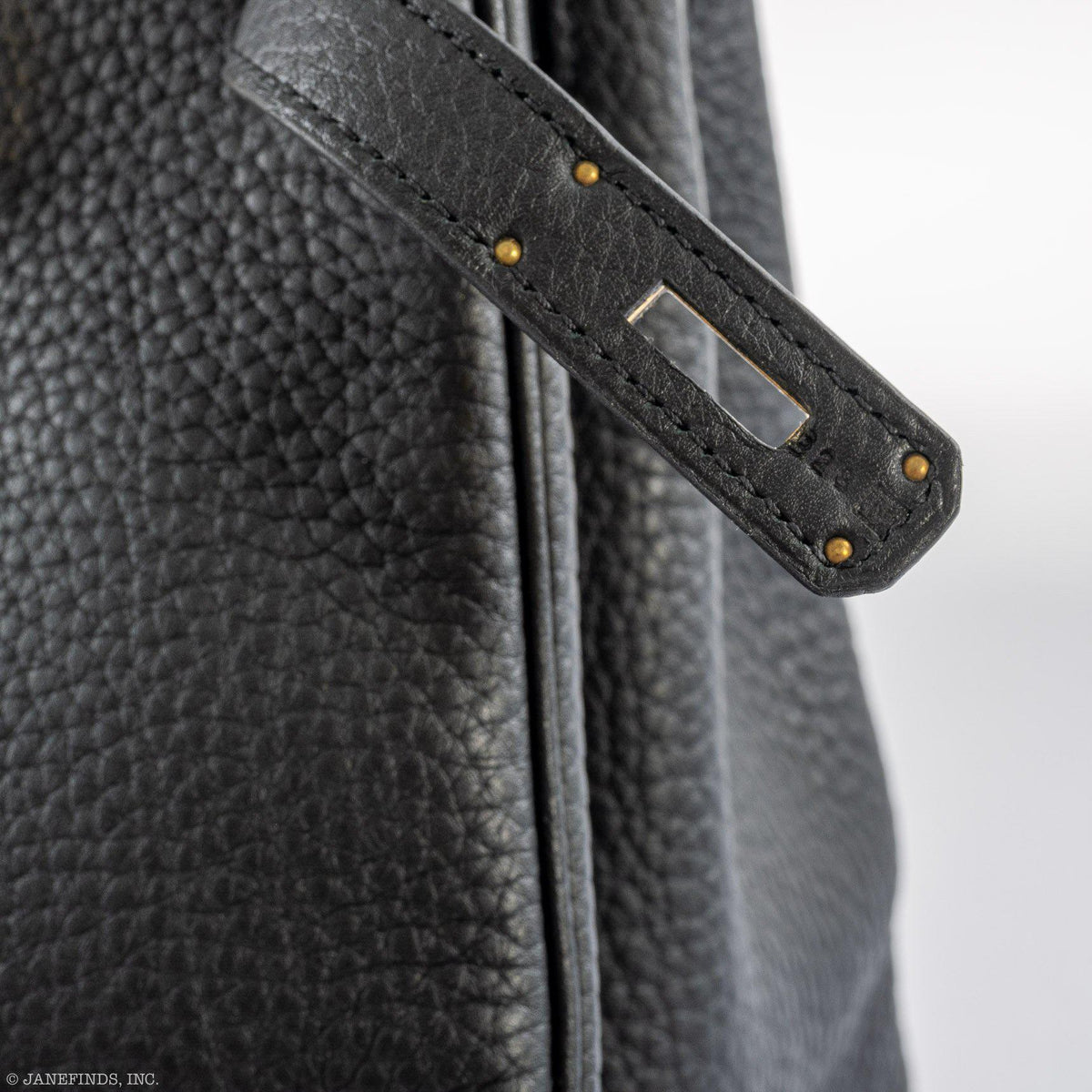 Hermès Birkin 35 Black Clemence Leather Gold Hardware - Square N - photo 12