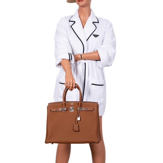 Hermès Birkin 35 Gold Togo with Palladium Hardware - 2014, R Square - photo 2