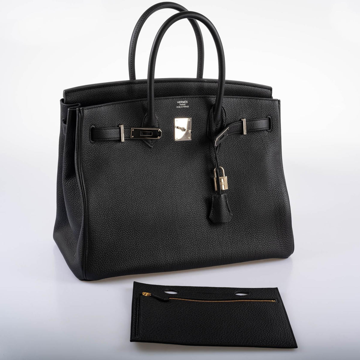 Hermes Birkin Pochette Backpocket Black Swift With Palladium Hardware - 2021, Z - image 6