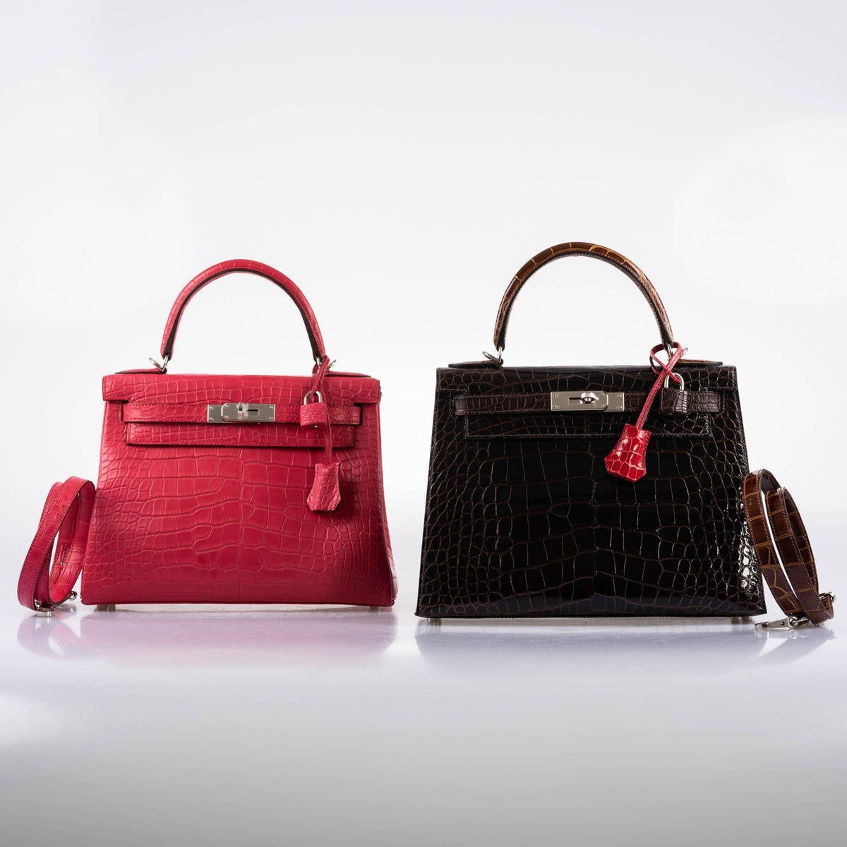 Hermes Kelly 28 Retourne Rose Extreme Matte Alligator with Palladium Hardware - 2020, Y - image 15