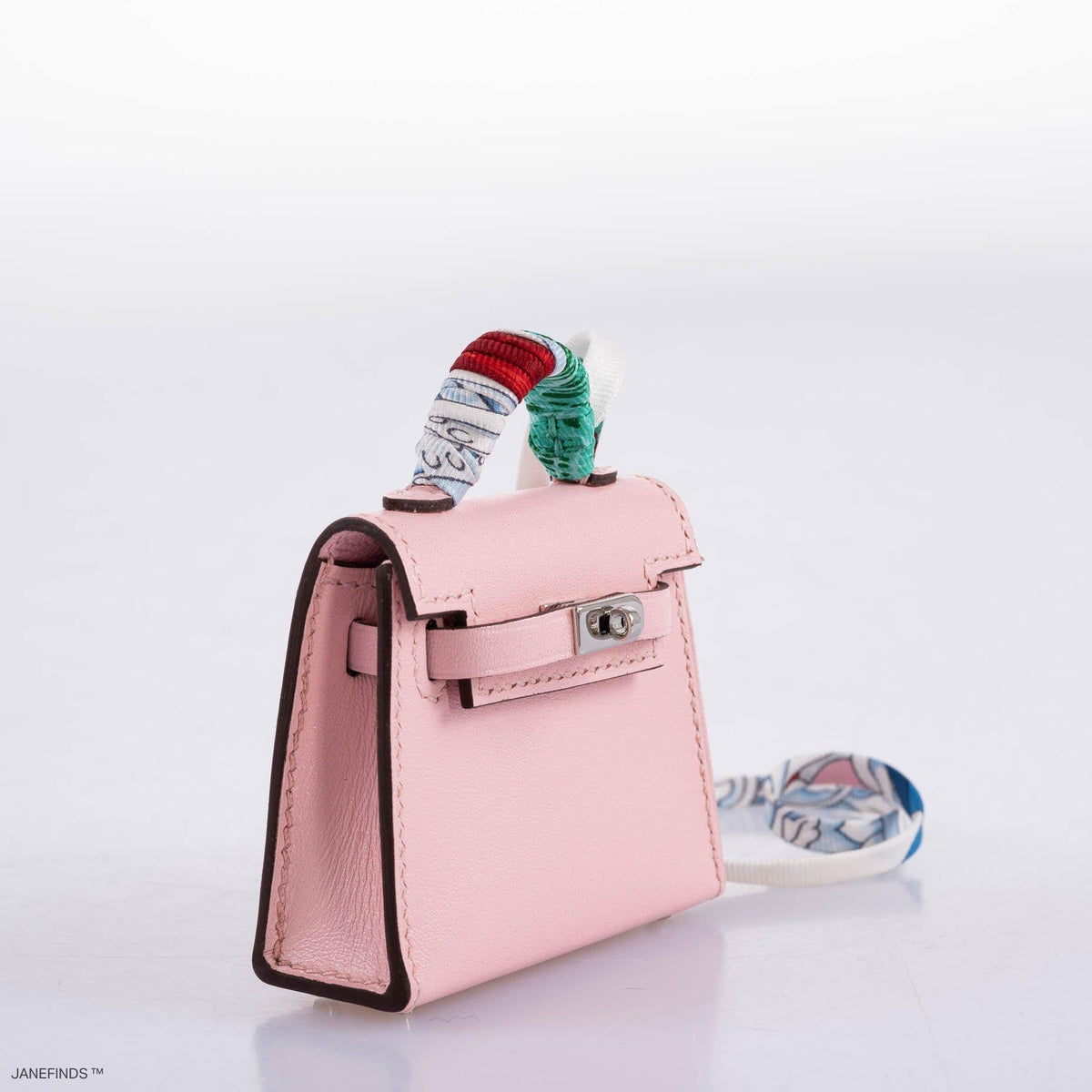 Hermes Micro Kelly Twilly Charm Rose Sakura Tadelakt Palladium Hardware - 2020, Y - image 5