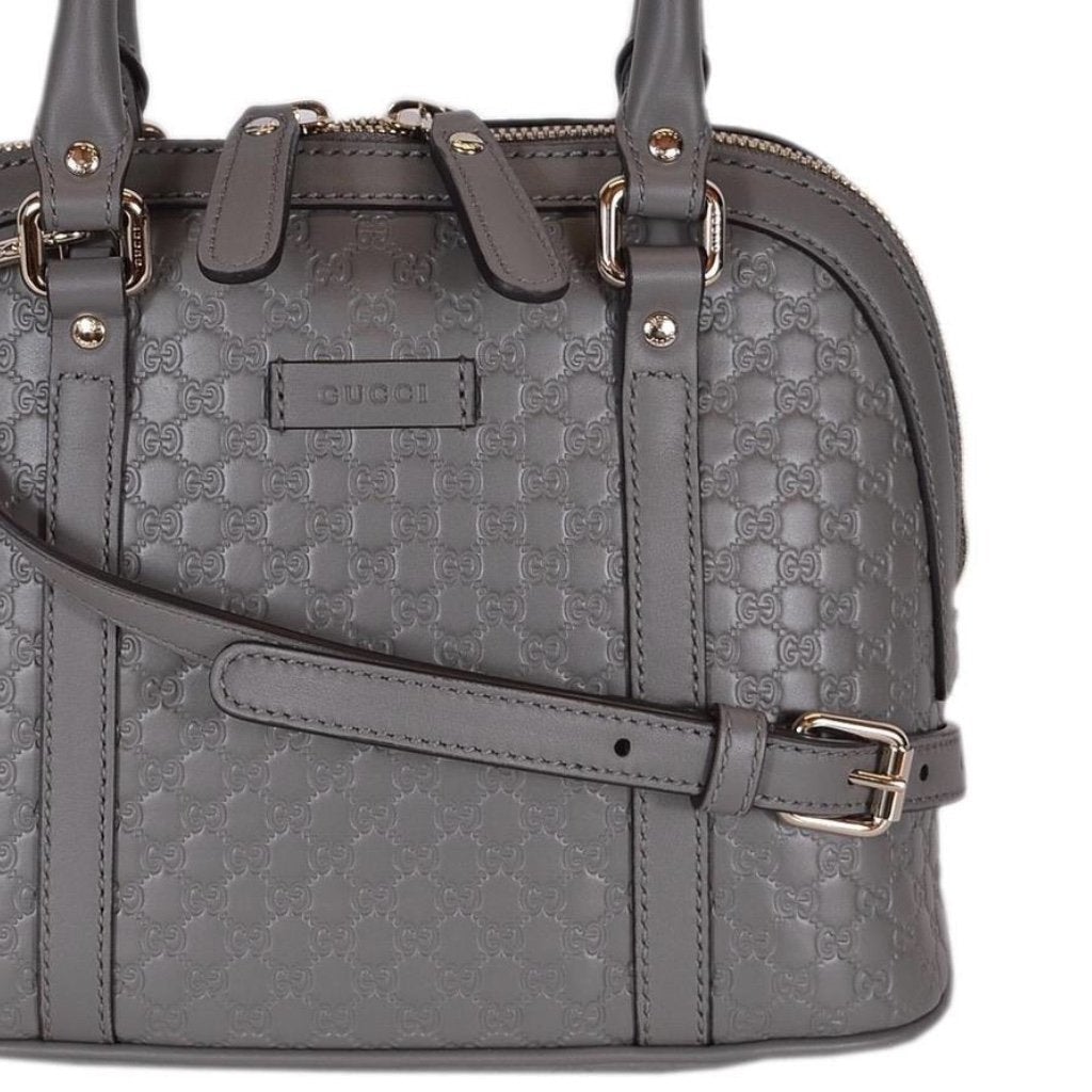 Gg Debossed Handbag In Grey - image 3