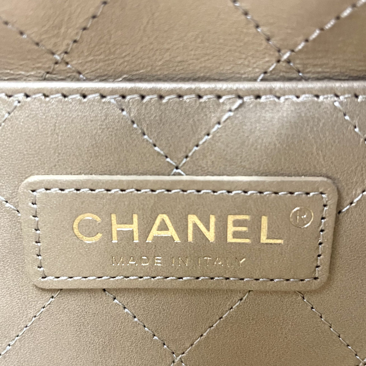 CHANEL Logo Charm CC Lambskin Drawstring Bucket Bag - image 8