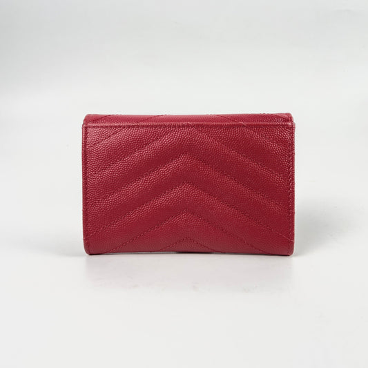 Saint Laurent Matelasse Small Envelope Wallet Red - photo 2