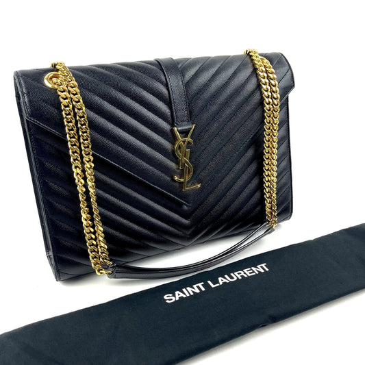 SAINT LAURENT Classic Large Monogram Envelope Bag - image 2