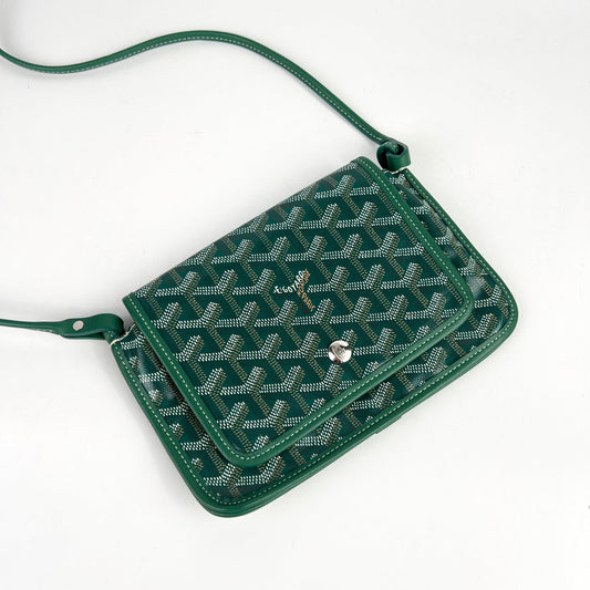 Goyard Green Goyardine Plumet Pocket Wallet Crossbody Bag - photo 2